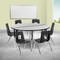 Flash Furniture 60 W, 60 L, 30.25 H, Chrome, Laminate, Particleboard, Plastic, Steel XU-GRP-16CH-A60-HCIRC-GY-T-A-GG - alternate 1